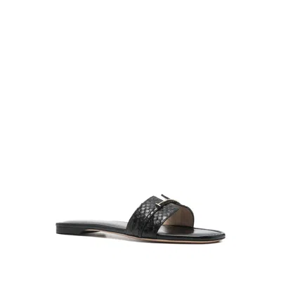 Tom Ford Semi Shiny Printed Python Julianne Slide In Black