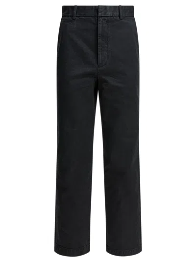 Auralee Straight-leg Chino Pants Trousers Black In Black