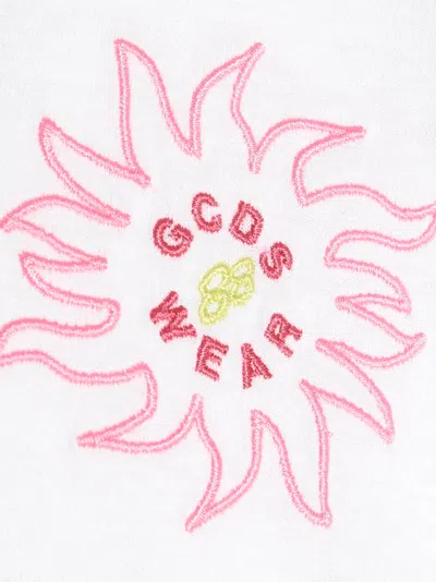 Gcds Surfing Weirdo T-shirt White In White