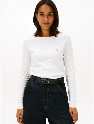 Tommy Hilfiger Boatneck Sweater In White