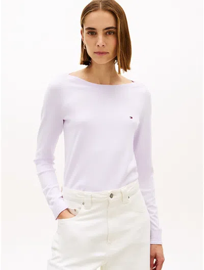 Tommy Hilfiger Boatneck Sweater In White