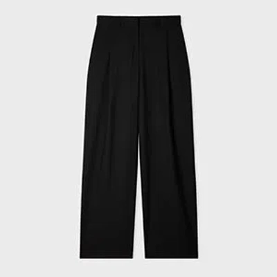 Paul Smith Women's A Suit To Travel In - Black Pleated Wide Leg Trousers In Black