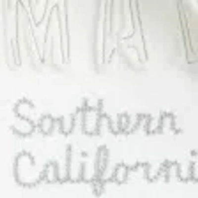 Hollister Waffle Lined Hood Zip-up Malibu Graphic Hoodie In White