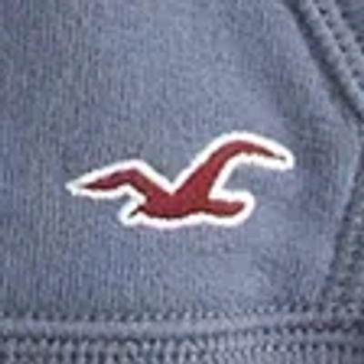 Hollister V-neck Hoodie In Blue