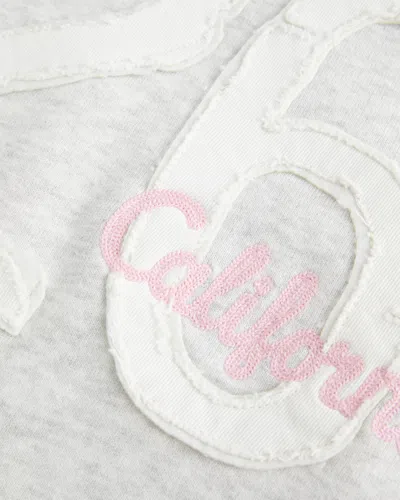 Hollister Faux Fur-lined Hood Graphic Hoodie In White