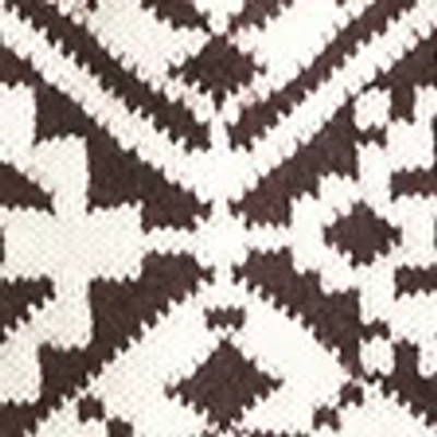 Abercrombie & Fitch Dad Fairisle Crew Sweater In Brown
