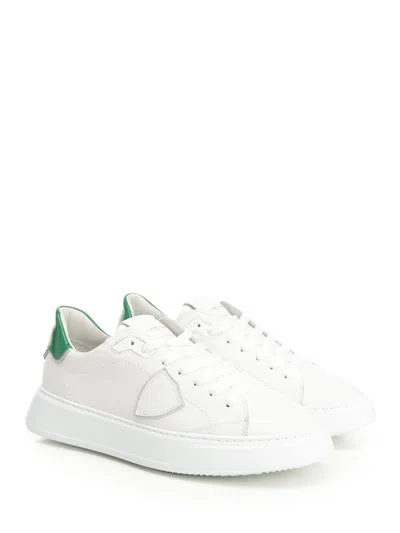 Philippe Model Temple Low Man Sneakers White In Animal Print