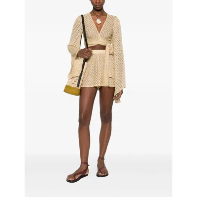 Missoni Raschel Workmanship Wrap Top In Yellow