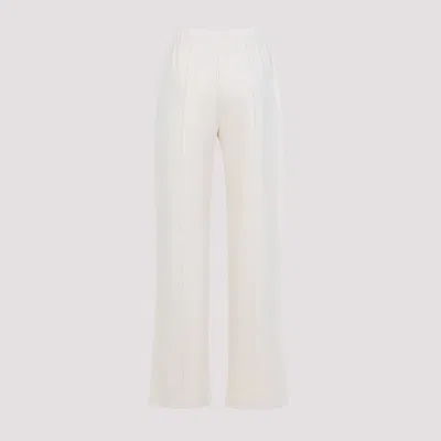 Moncler Straight Leg Sweat Trousers Side Pockets In White
