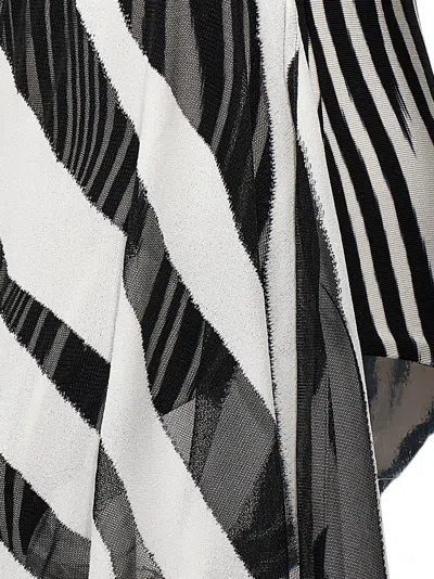 Missoni Black And White Abstract Print Sleeveless Bodysuit In Multicolor