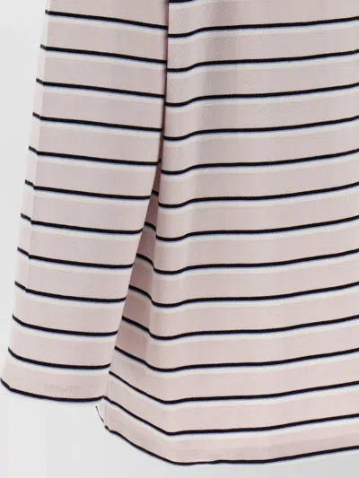 Rotate Birger Christensen Long Sleeve Crew Neck Striped Top In Multi