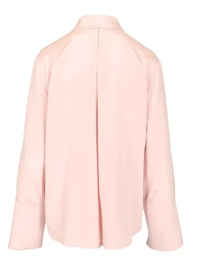 Max Mara Voliera Oversize Shirt Silk Cady Shirts Rose In Pink