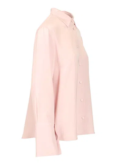 Max Mara Voliera Oversize Shirt Silk Cady Shirts Rose In Pink