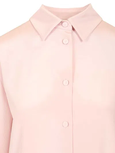 Max Mara Voliera Oversize Shirt Silk Cady Shirts Rose In Pink
