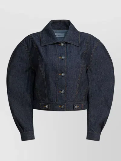 Givenchy Back-to-front Cocoon Jacket In Raw Denim In Blue