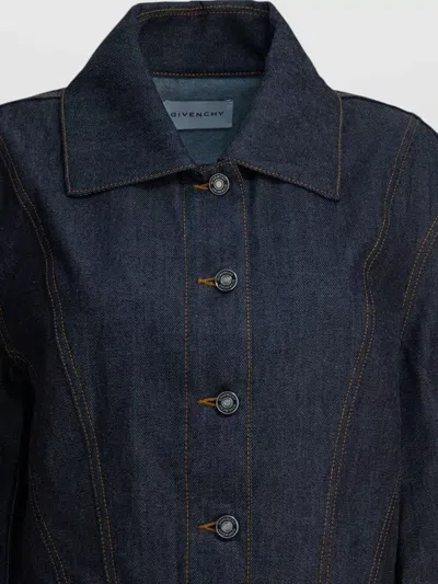 Givenchy Back-to-front Cocoon Jacket In Raw Denim In Blue