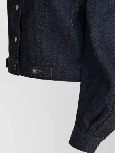 Givenchy Back-to-front Cocoon Jacket In Raw Denim In Blue