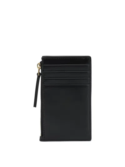 Tory Burch Kira Diamond Quilt Zip Cardholder In Black