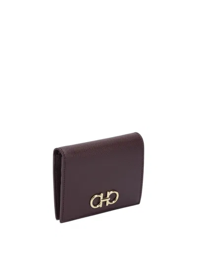 Ferragamo Salvatore  Wallets & Card Holders In Burgundy