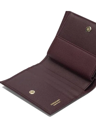 Ferragamo Salvatore  Wallets & Card Holders In Burgundy