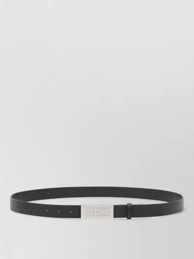 Mm6 Maison Margiela Numeric Belt Adjustable Texture Engraved Detail In Black