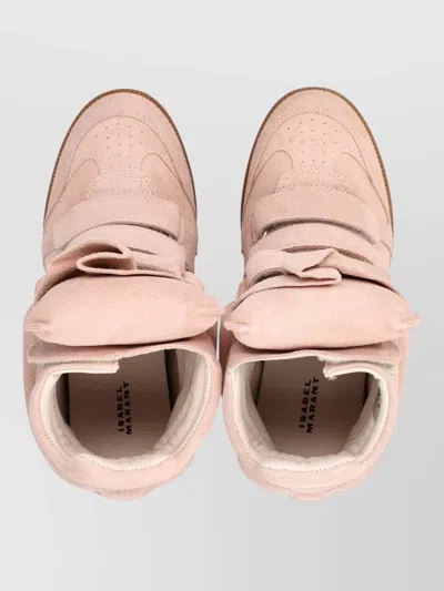 Isabel Marant Bekett High Top Suede Sneakers Rubber Sole In Animal Print