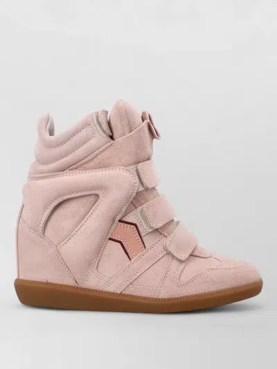 Isabel Marant Bekett High Top Suede Sneakers Rubber Sole In Animal Print