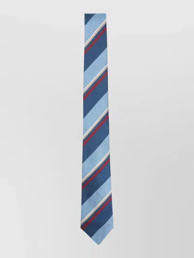 Paul Smith Horizontal Stripe Tie Regular Width Design In Blue