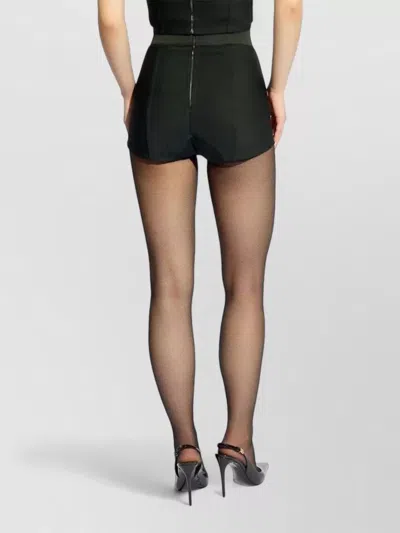 Dolce & Gabbana Lace Shorts High Waist Above Knee Hem In Black