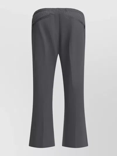 Needles Boot-cut Twill Pants And Elastic Waistband In Gray