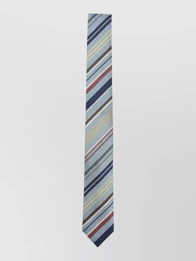 Paul Smith Tie Regular Shape Diagonal Stripe Design In Blue