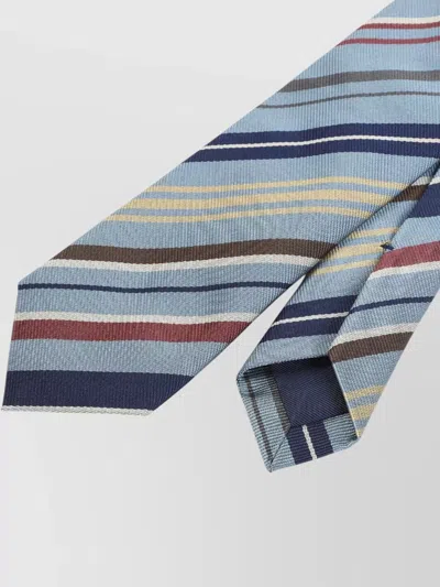 Paul Smith Tie Regular Shape Diagonal Stripe Design In Blue
