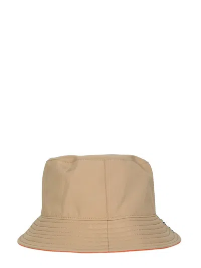 Msgm Two-tone Bucket Hat In Brown