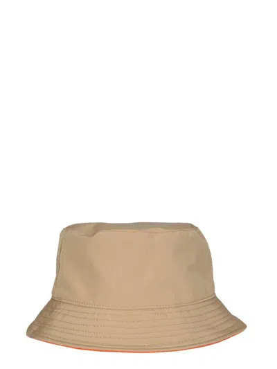 Msgm Two-tone Bucket Hat In Brown