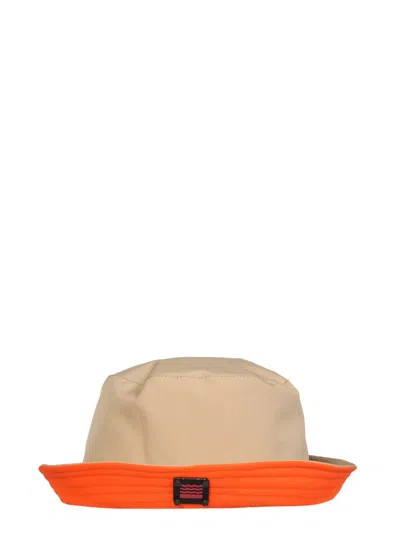 Msgm Two-tone Bucket Hat In Brown