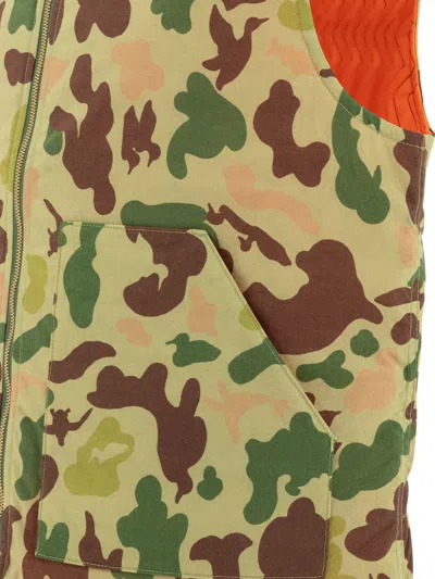 Beams Plus Reversible "work" Vest In Green