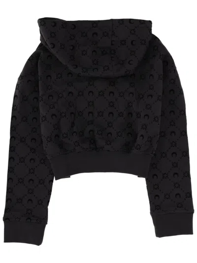 Marine Serre "monogram" Sweatshirt In Black