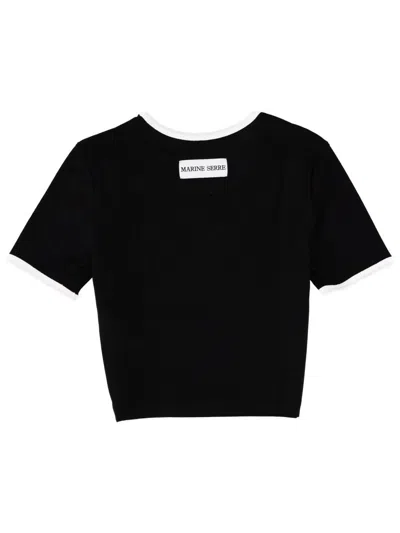 Marine Serre Top "moon" In Black