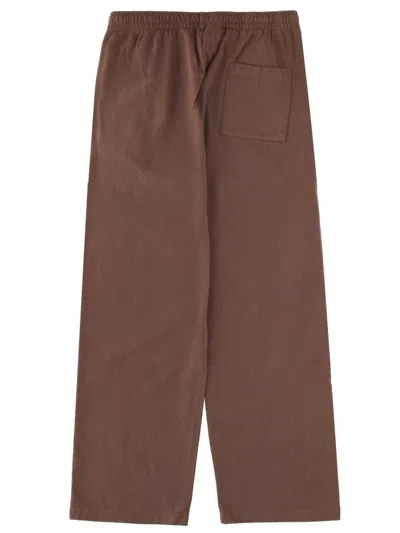 Sporty And Rich Pants With Logo In Brown