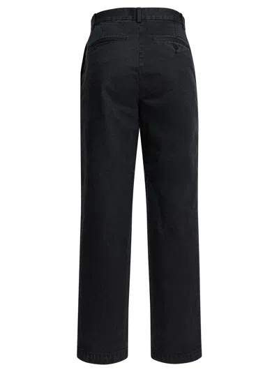 Auralee Straight-leg Chino Pants Trousers Black In Black