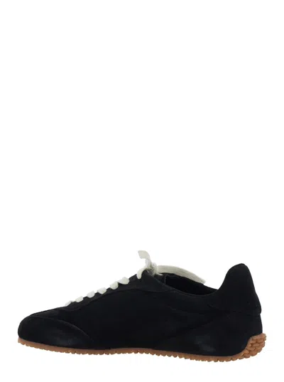 Axel Arigato Daze Runner Black Sneaker With Logo On The Tongue And Grooved Sole In Suede Man In Multi