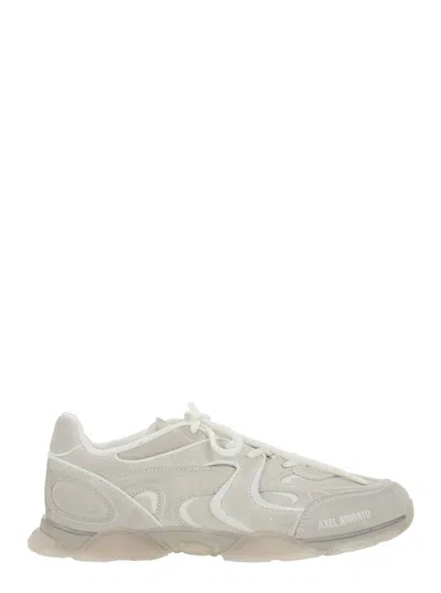 Axel Arigato Eris White Sneaker With Side Logo Lettering And Panel Design In Suede Man In Multi