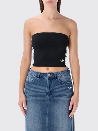 Adidas Originals Black Tube Top In Black
