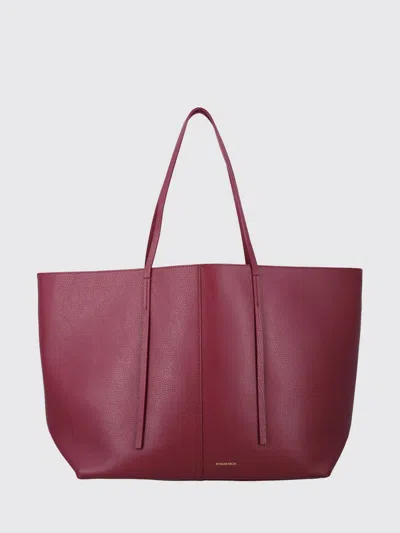 By Malene Birger Abilla Leather Tote Bag In Burgundy