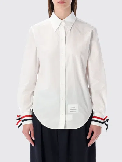 Thom Browne Easy-fit Point Collar Shirt In White