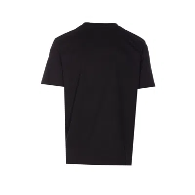 Balmain Logo Embossed Cotton T Shirt In Black