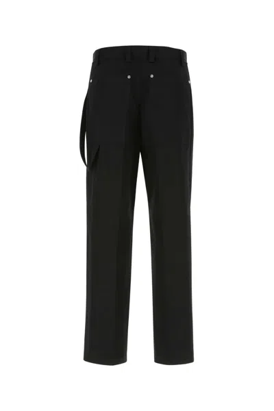 Burberry Men Black Cotton Wide-leg Pant
