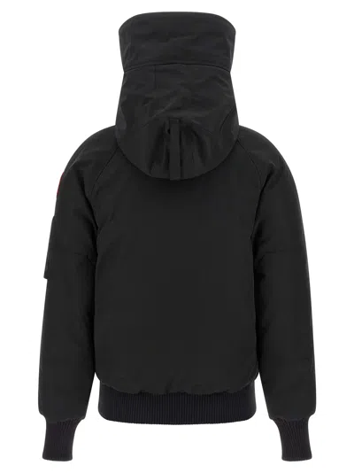Canada Goose Chilliwack Hooded Shell Down Bomber Jacket In Black