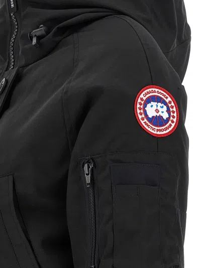 Canada Goose Chilliwack Hooded Shell Down Bomber Jacket In Black