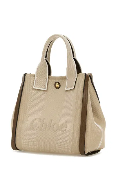 Chloé Chloe Women Multicolor Canvas Small Chloe Carry Shopping Bag In Nude